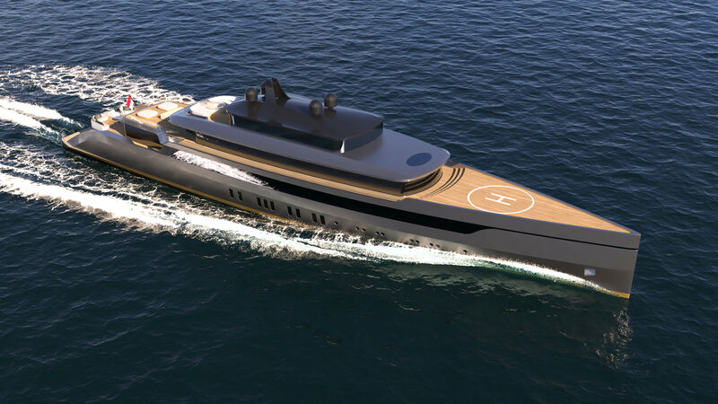 MSY 80m: The elegant 80m yacht concept with a helipad, gym and spa