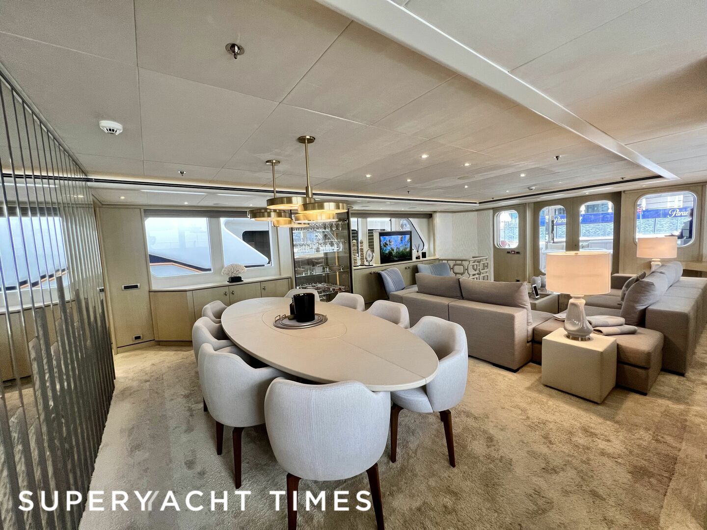 Lady Charlotte yacht saloon