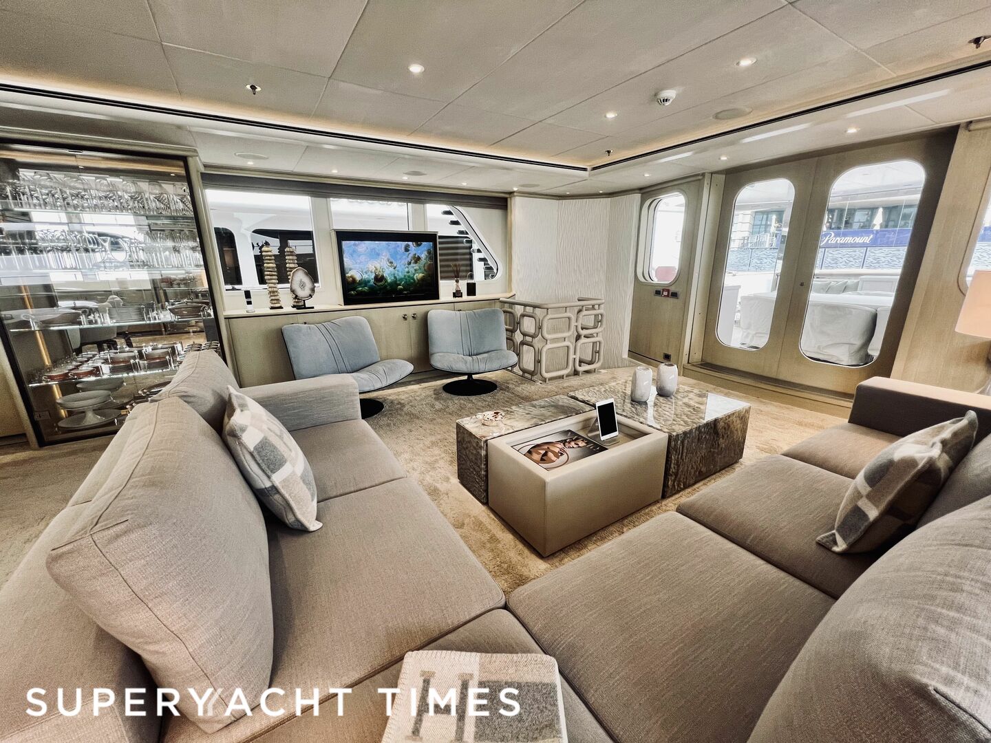 Lady Charlotte yacht saloon