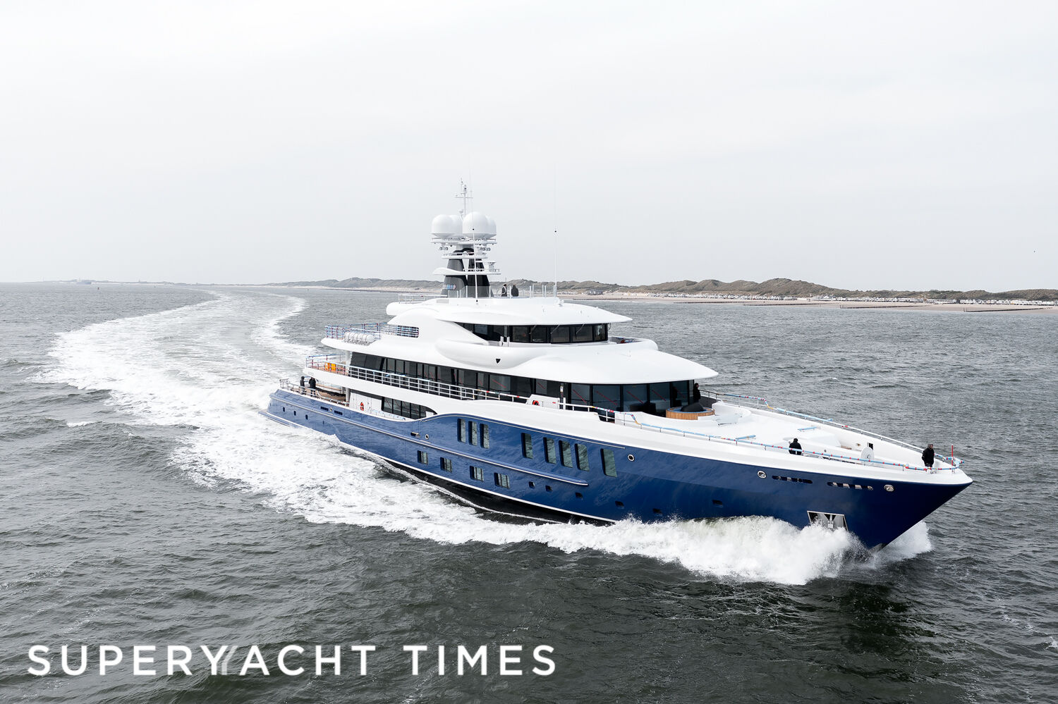 Amels 24207 yacht on sea trials