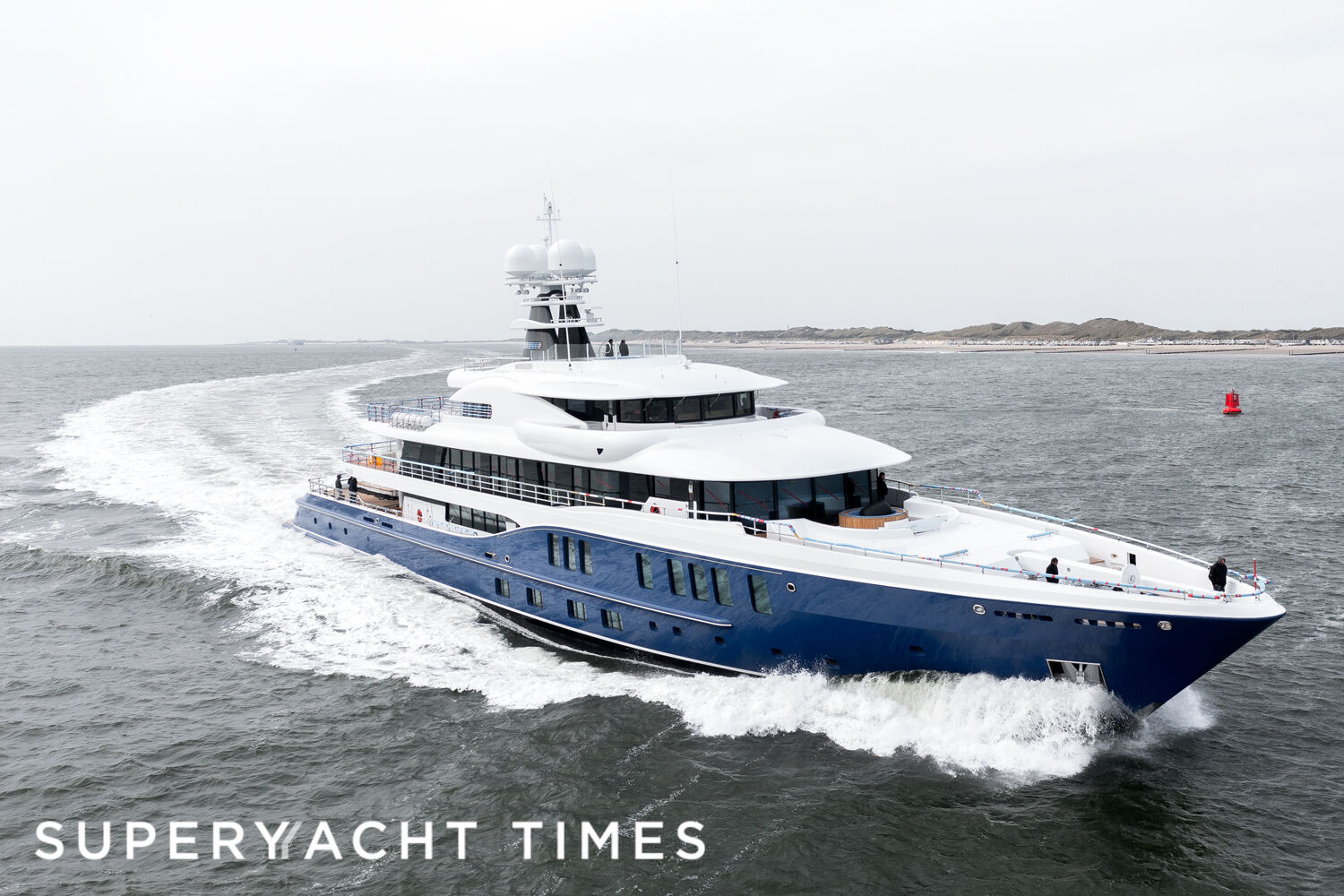 Amels 24207 yacht on sea trials