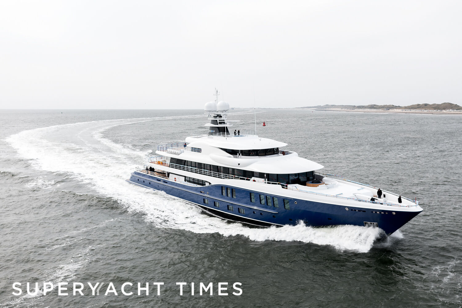 Amels 24207 yacht on sea trials