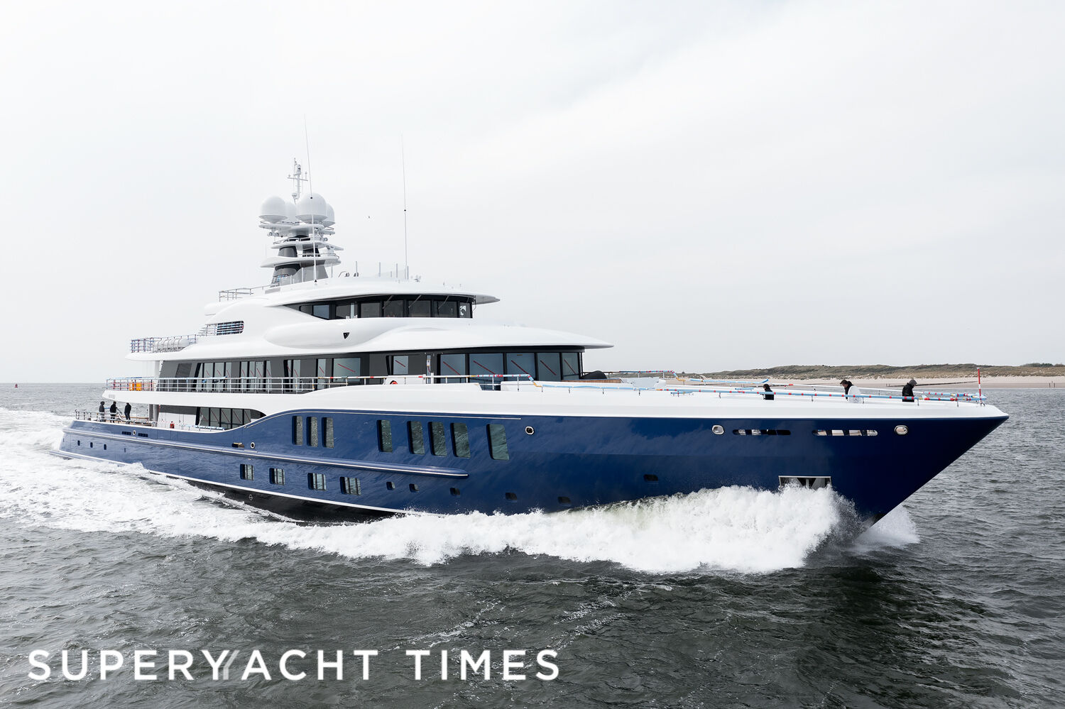 Amels 24207 yacht on sea trials