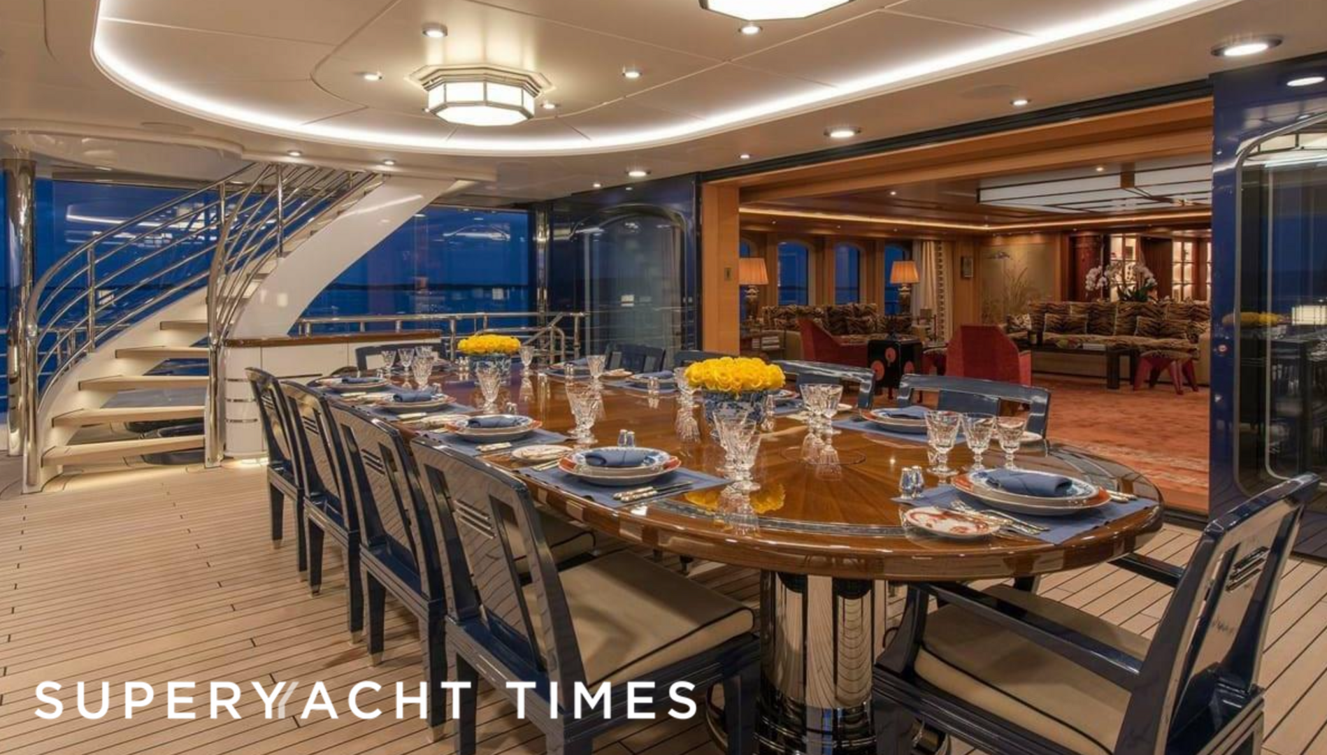 Aurora yacht aft deck 