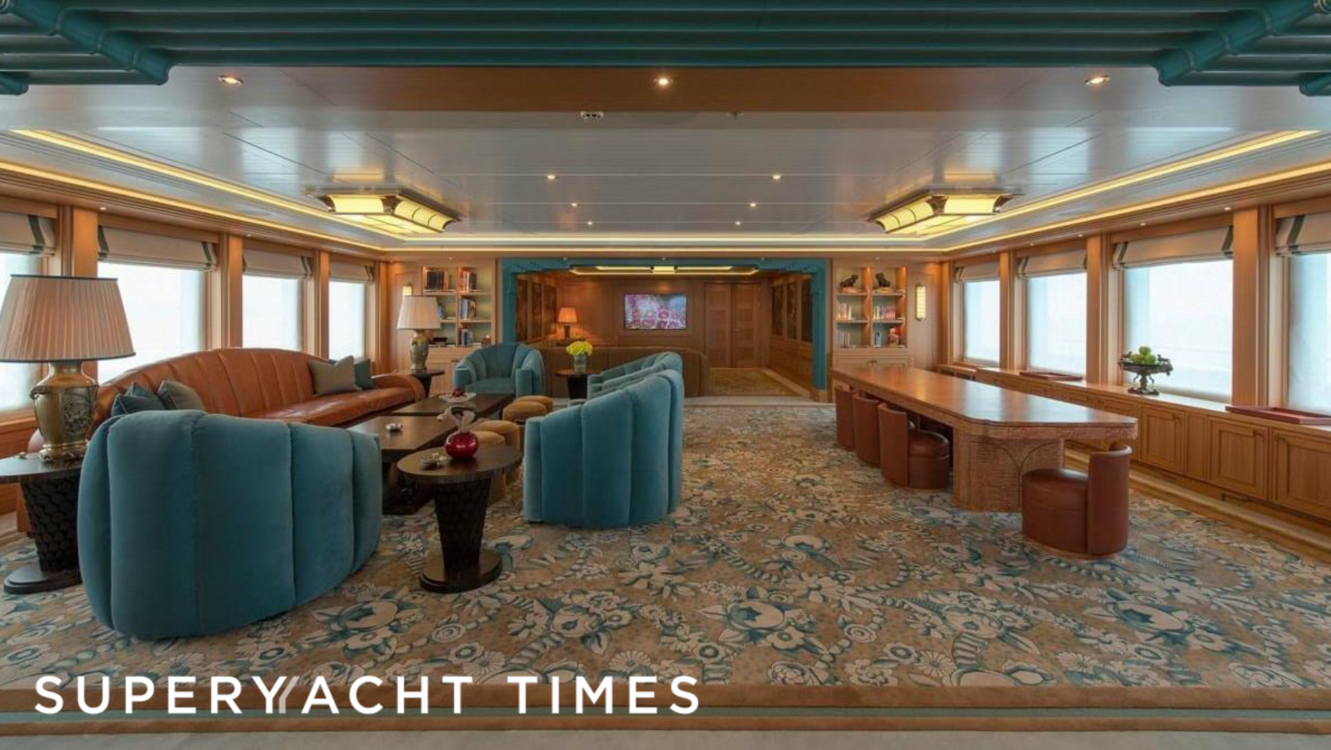 Aurora yacht saloon