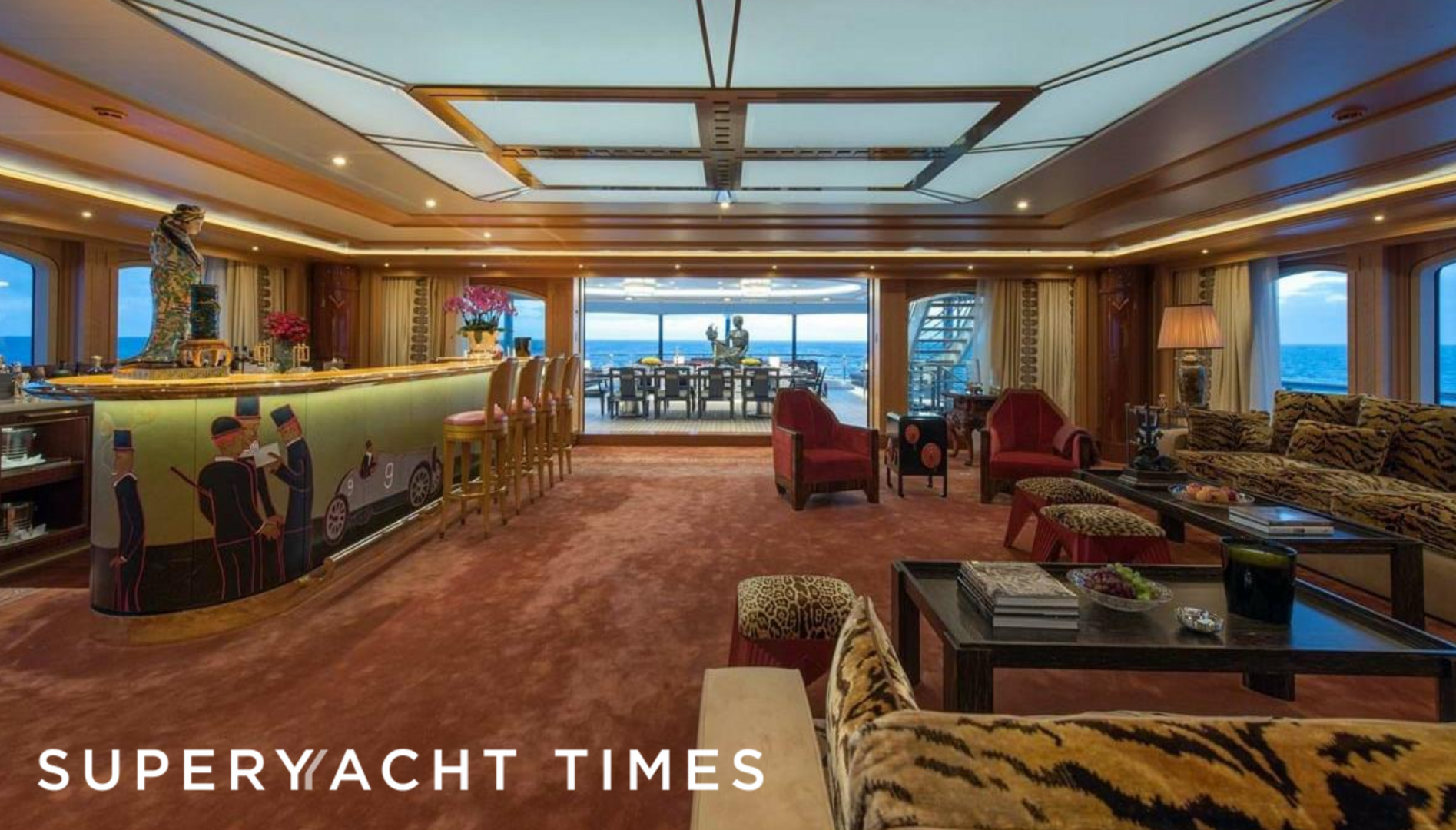 Aurora yacht saloon