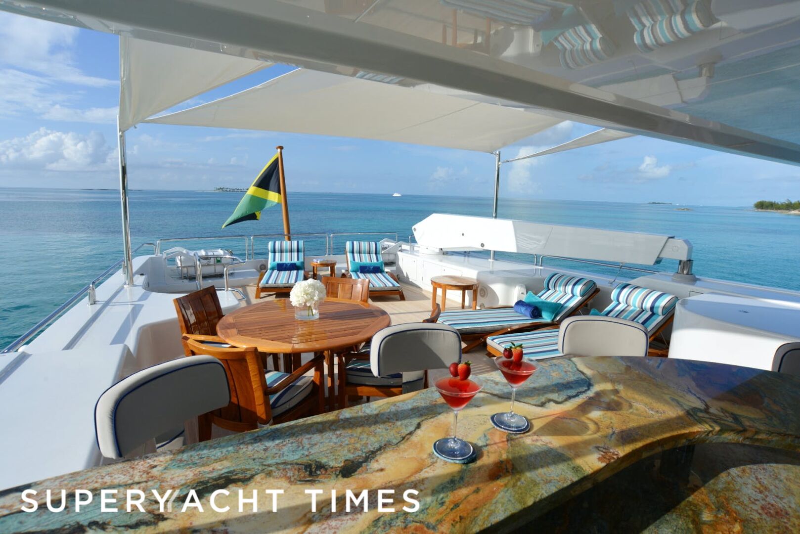 Fore Aces yacht aft deck 