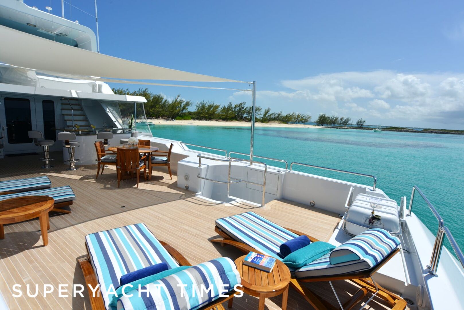 Fore Aces yacht aft deck 