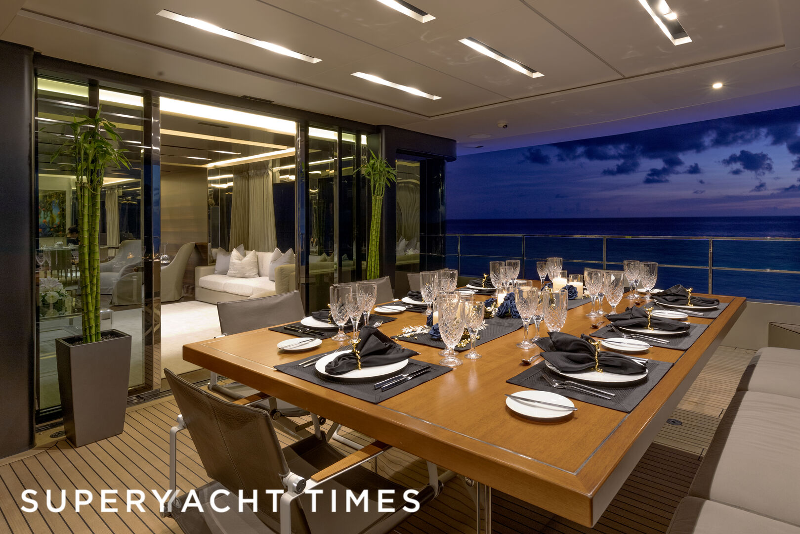 Safe heaven yacht dining 