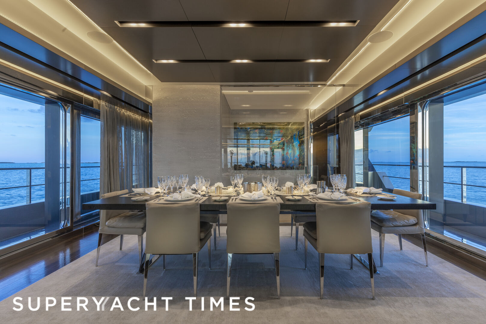 Safe heaven yacht dining 