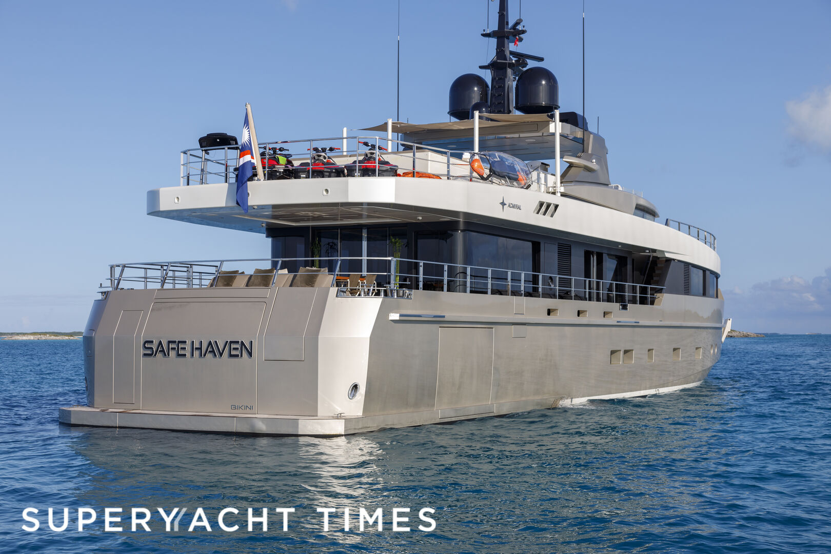 Safe heaven yacht anchored
