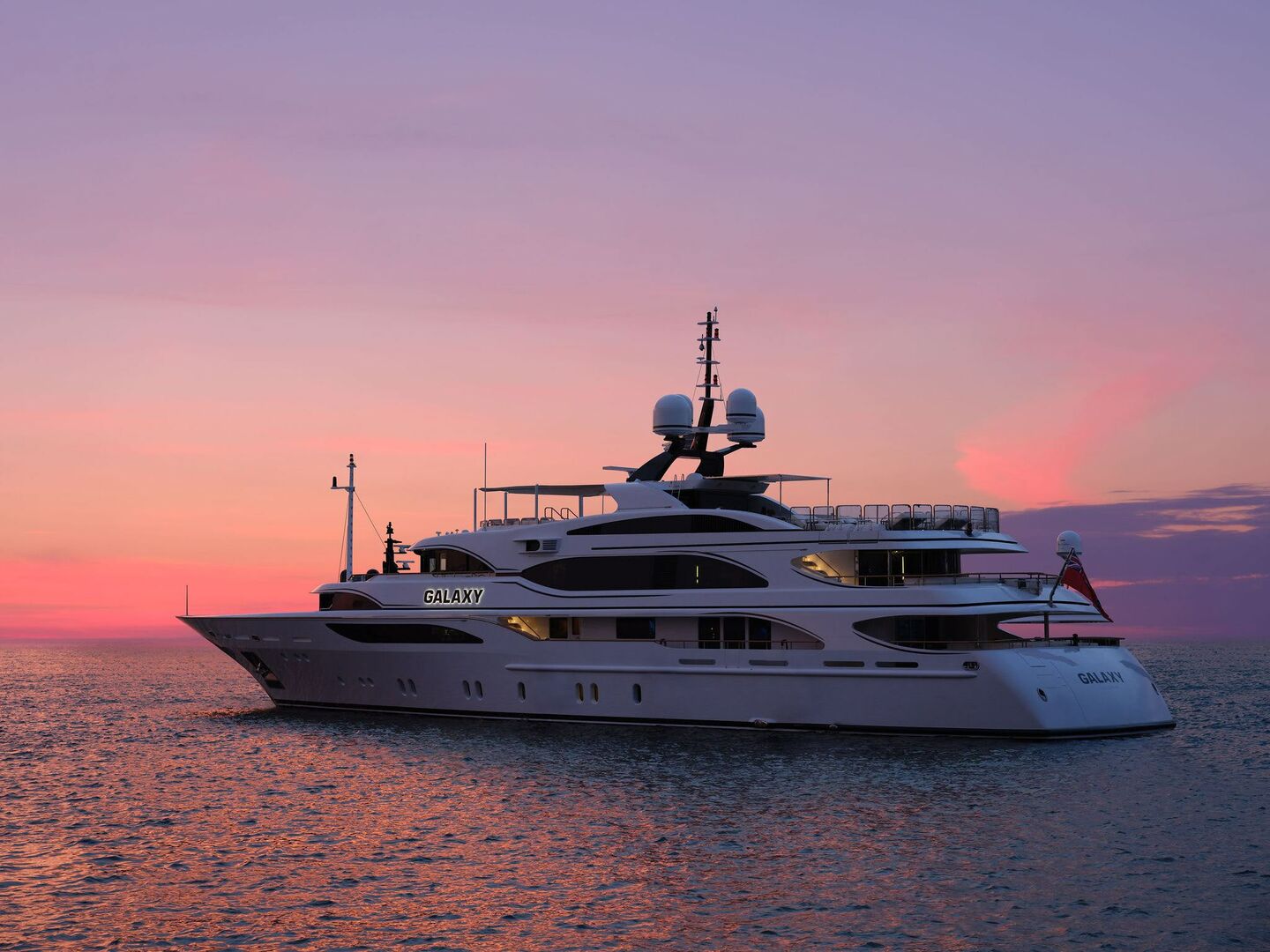 Galaxy yacht cruising