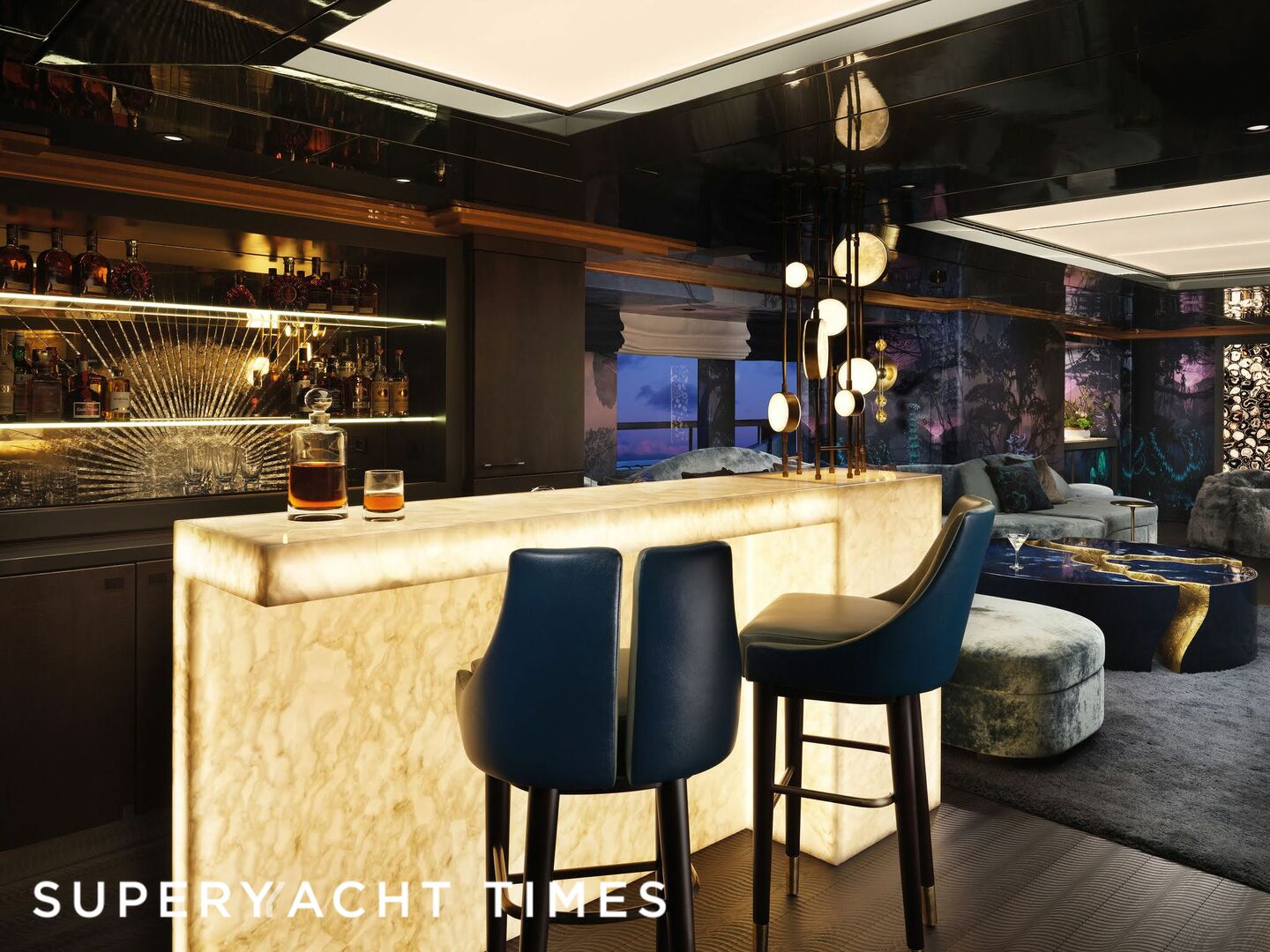 Galaxy yacht bar