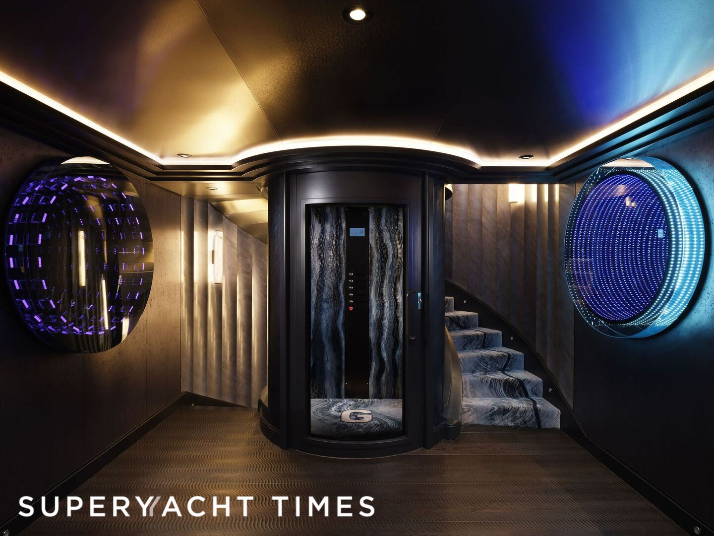 Galaxy yacht hallway