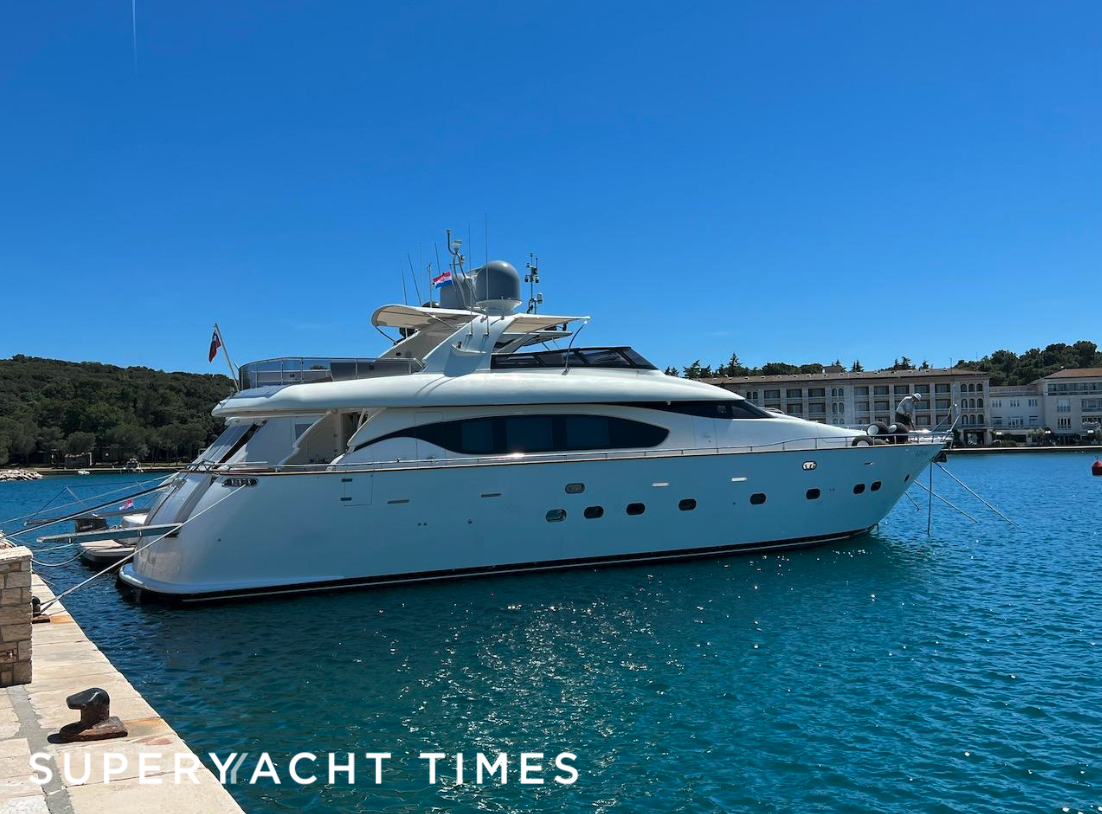 Triton yacht anchored 