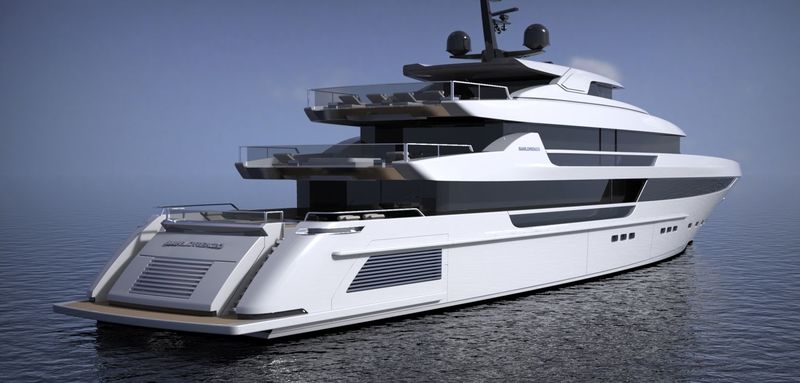 Sanlorenzo 62 Steel exterior rendering