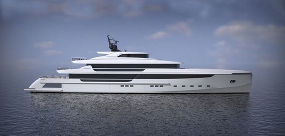 Sanlorenzo 62 Steel exterior rendering