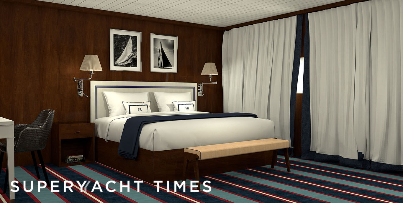 Force Blue yacht stateroom