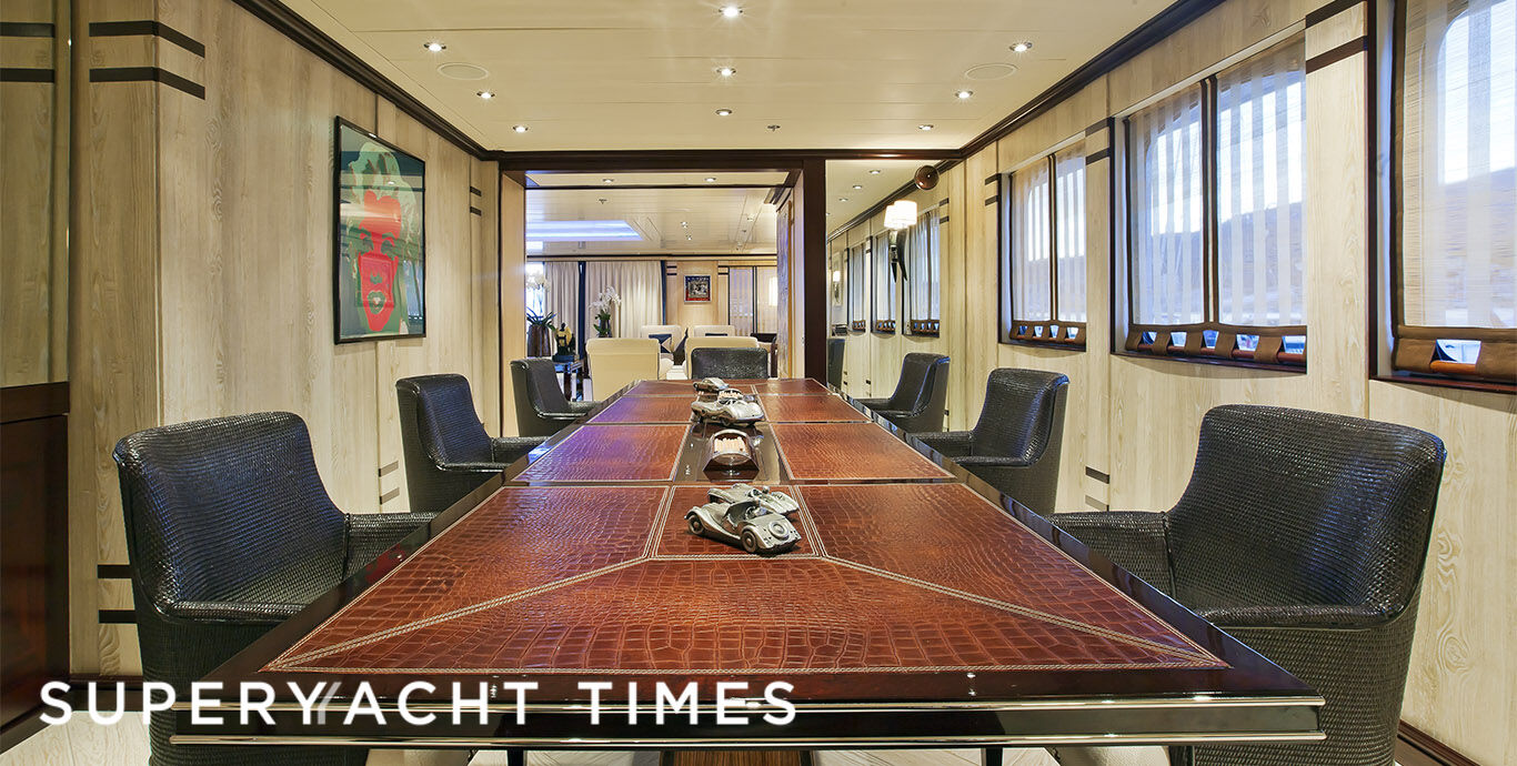 Force Blue yacht dining