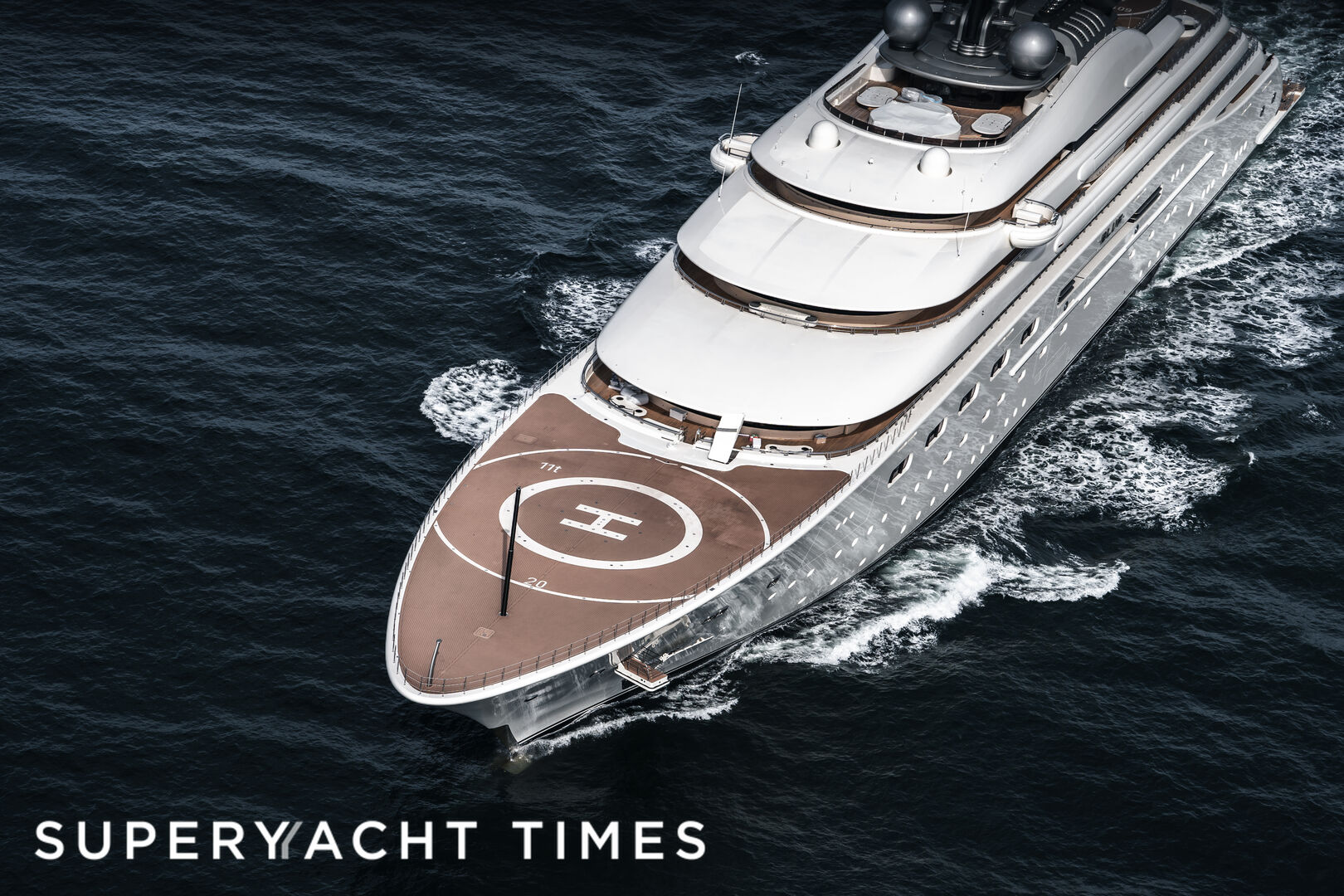 Blue yacht cruising