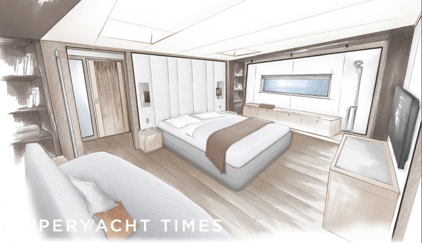 SW108 Hybrid yacht interior design