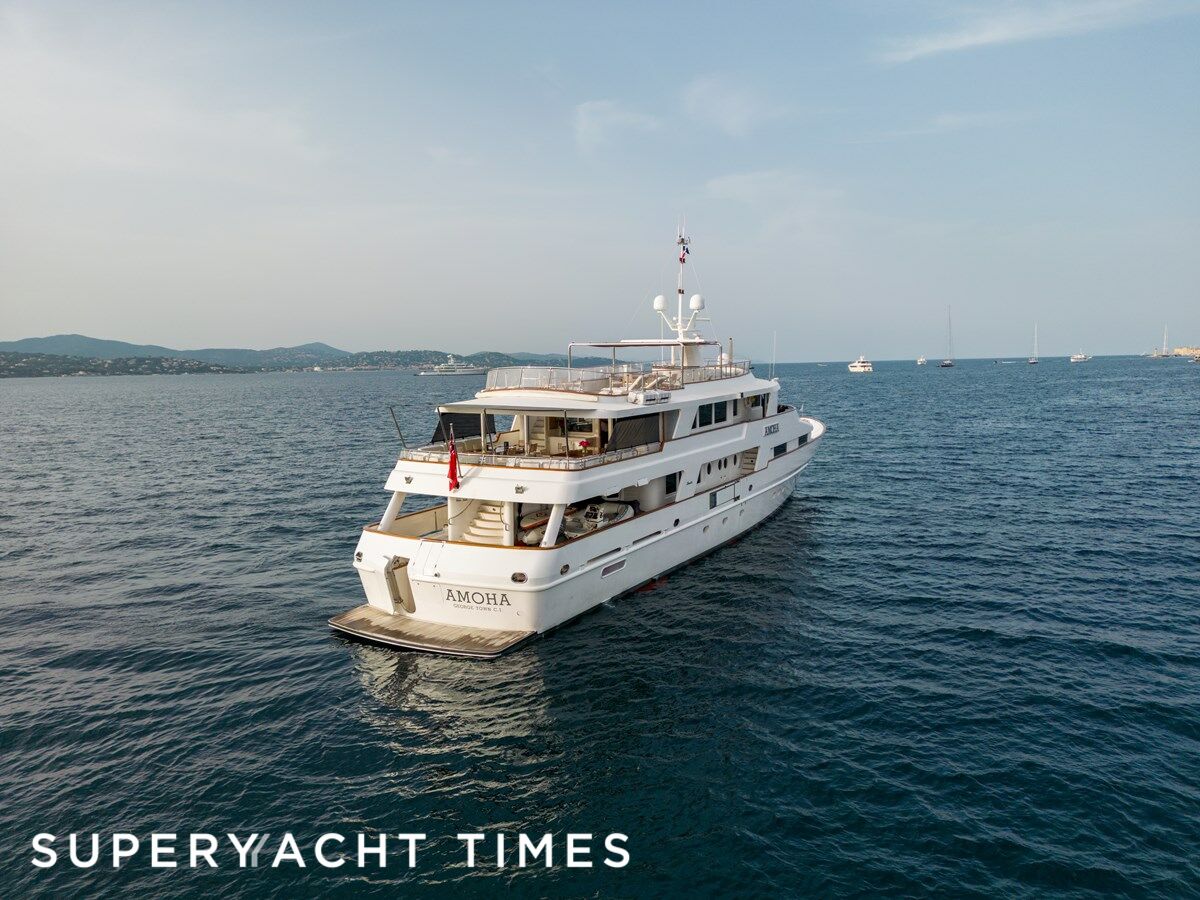 Amoha yacht at anchor