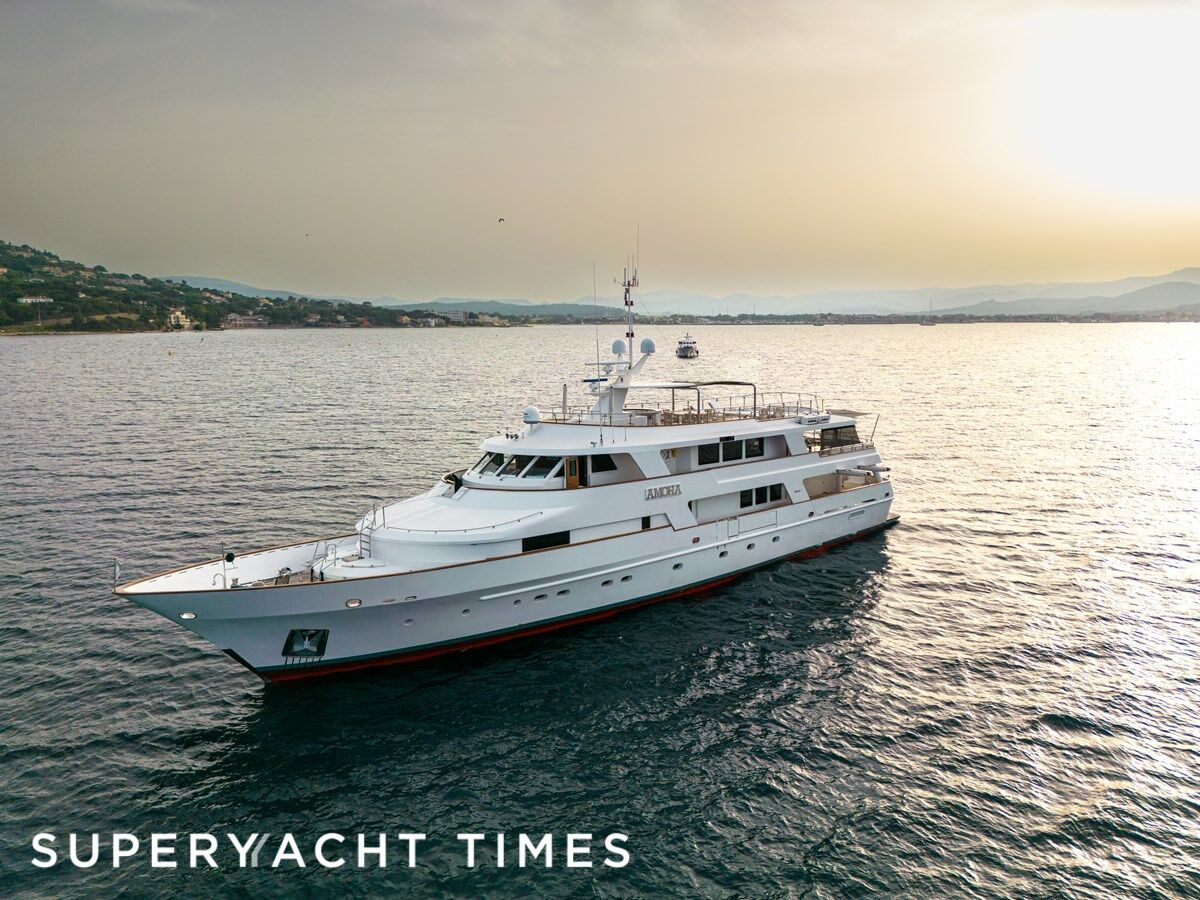Amoha yacht at anchor