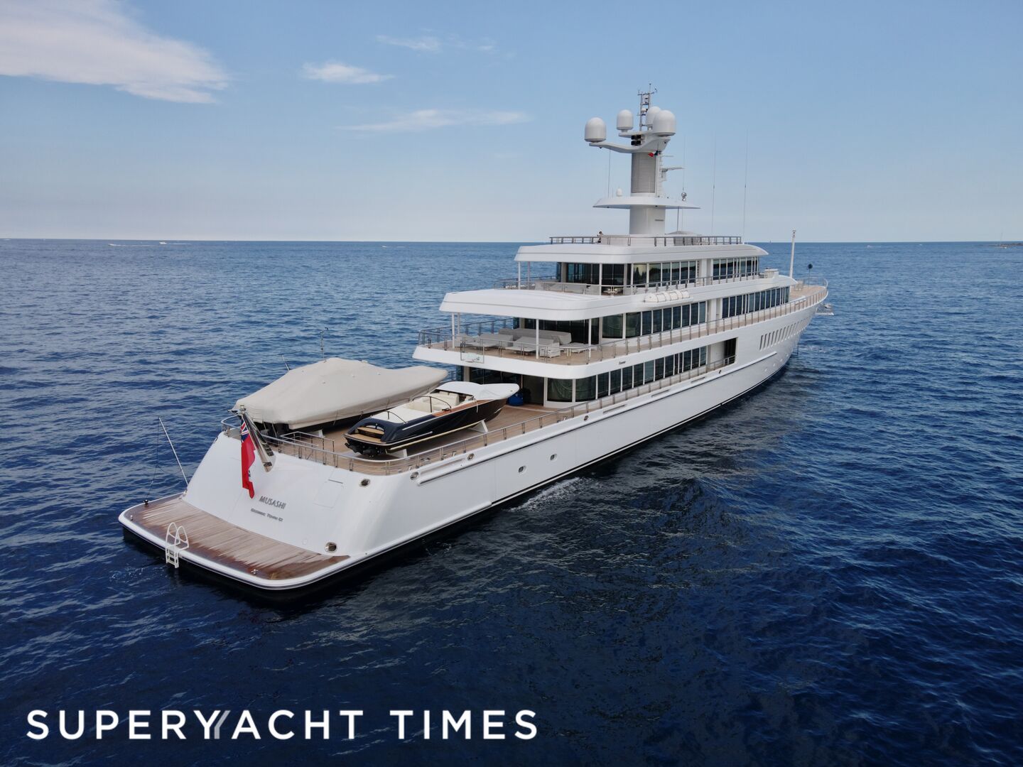 Musashi yacht anchored in Cannes 