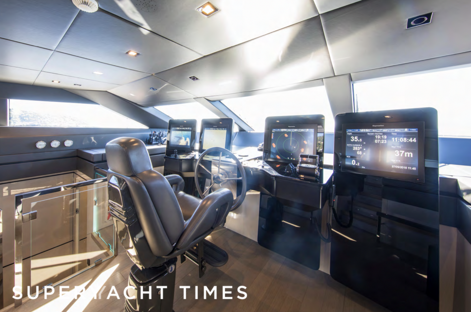 Gelato yacht wheelhouse 