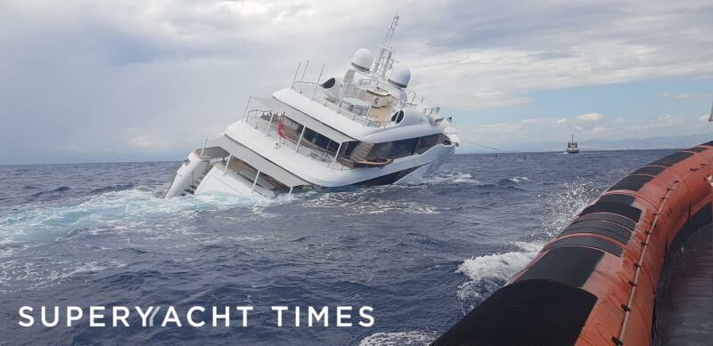 My Saga yacht sinking off Italy