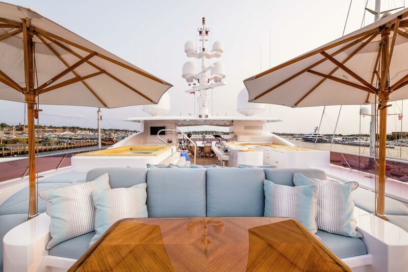Unbridled yacht upper deck 