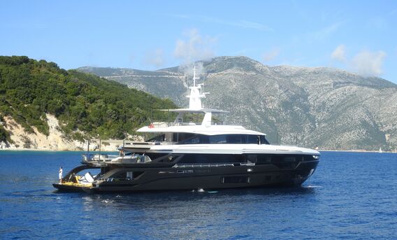 NG yacht anchored in Ithaca 