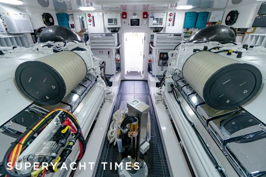 Tag Team yacht engine room 