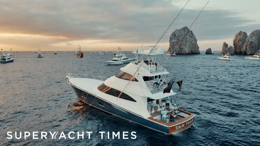 Tag Team yacht anchored 