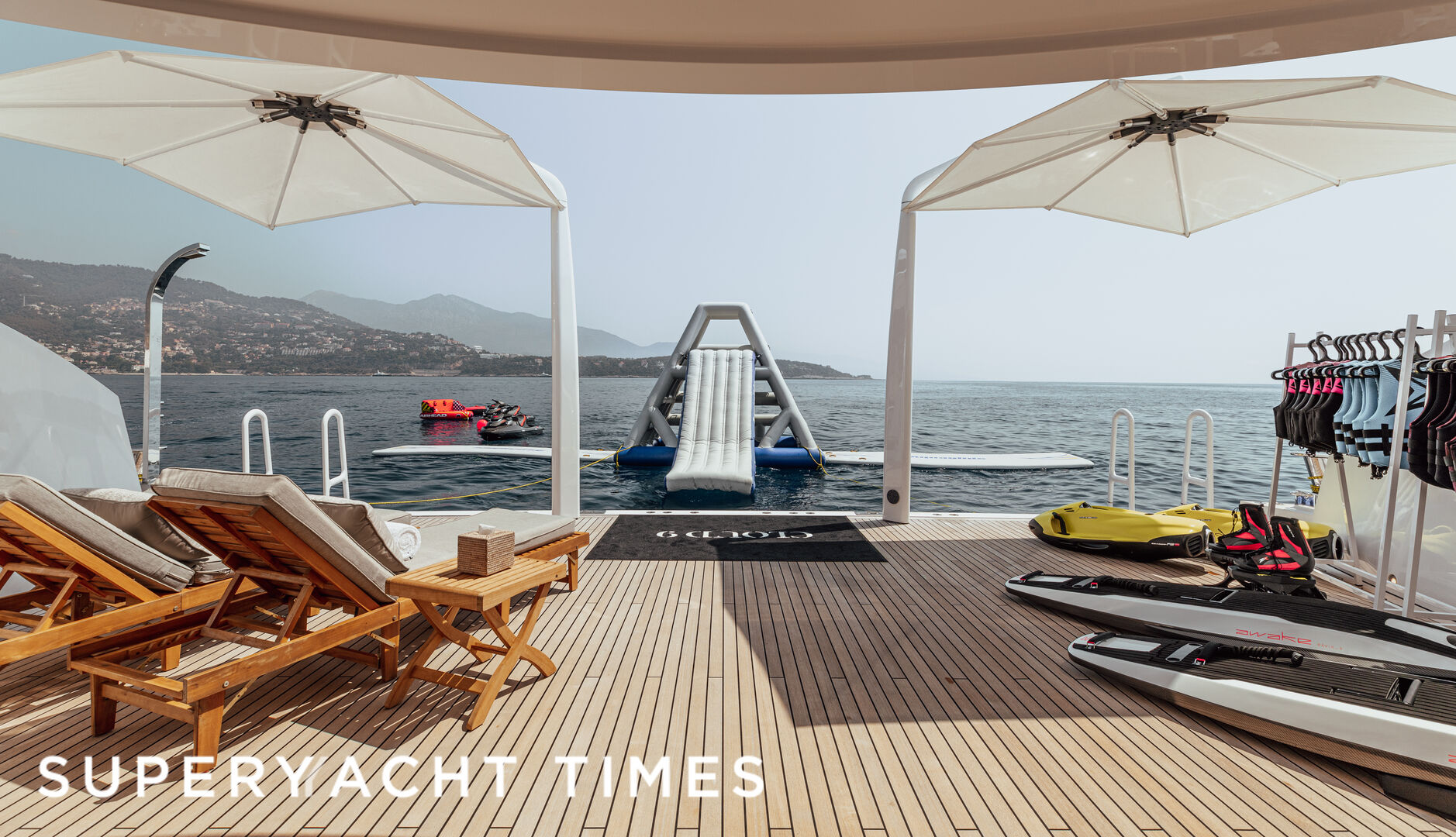 Cloud 9 yacht deck
