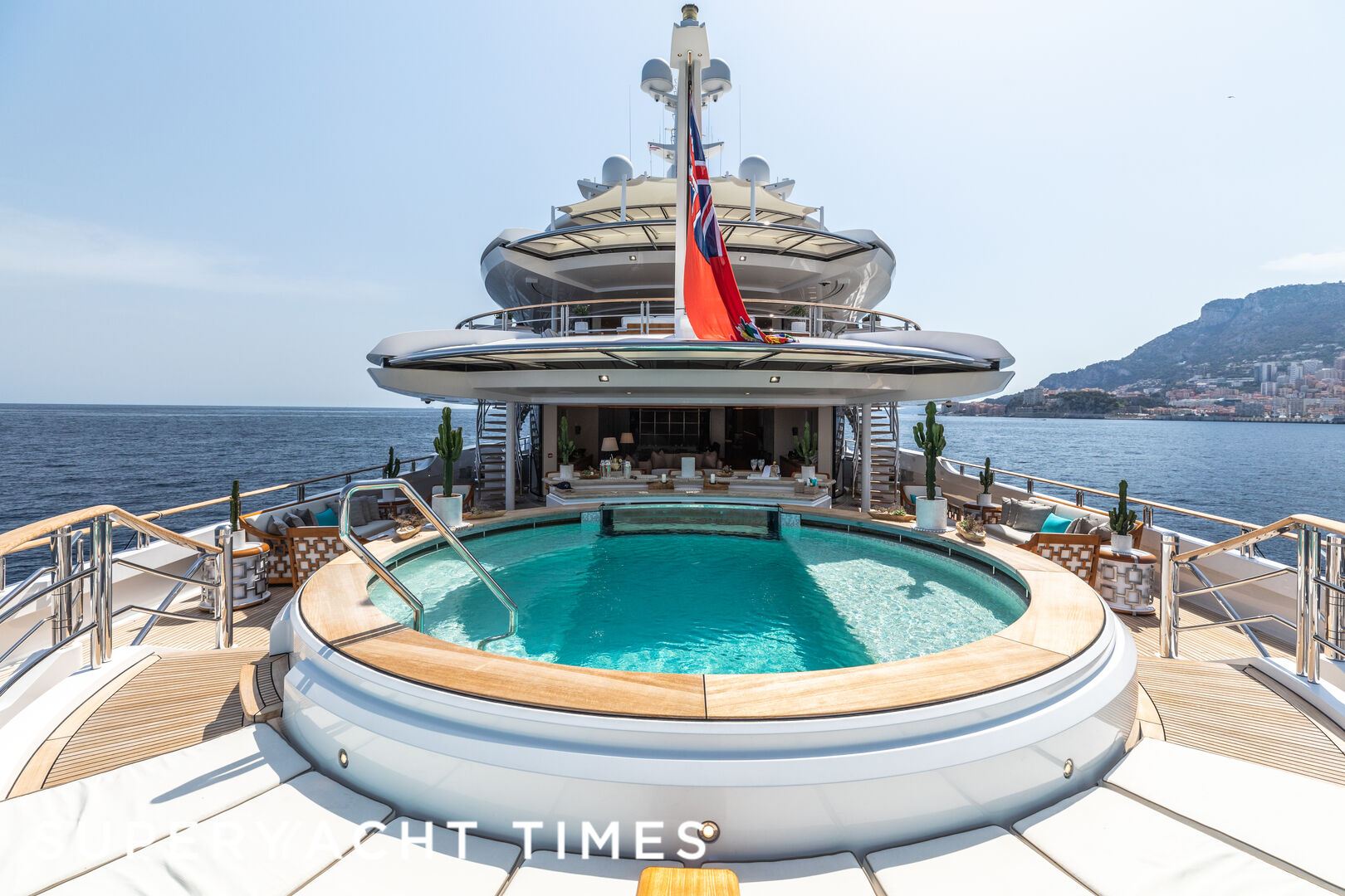 Cloud 9 yacht upper deck pool