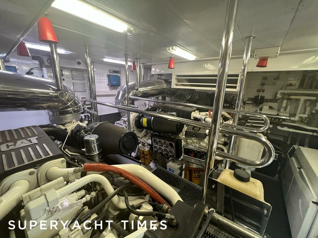 Triton yacht engine room