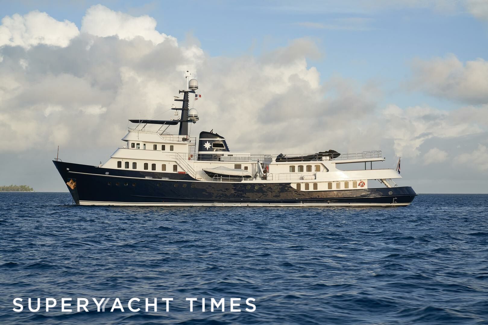 Asteria yacht anchored