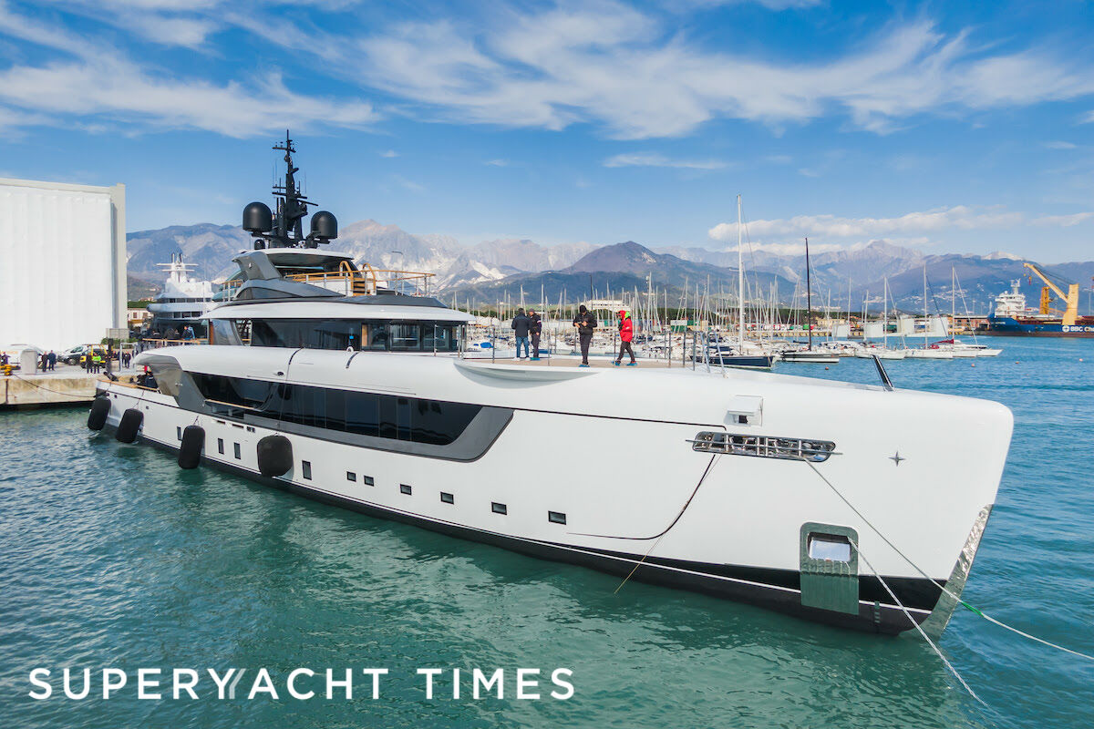 Silver Star yacht at shipyard