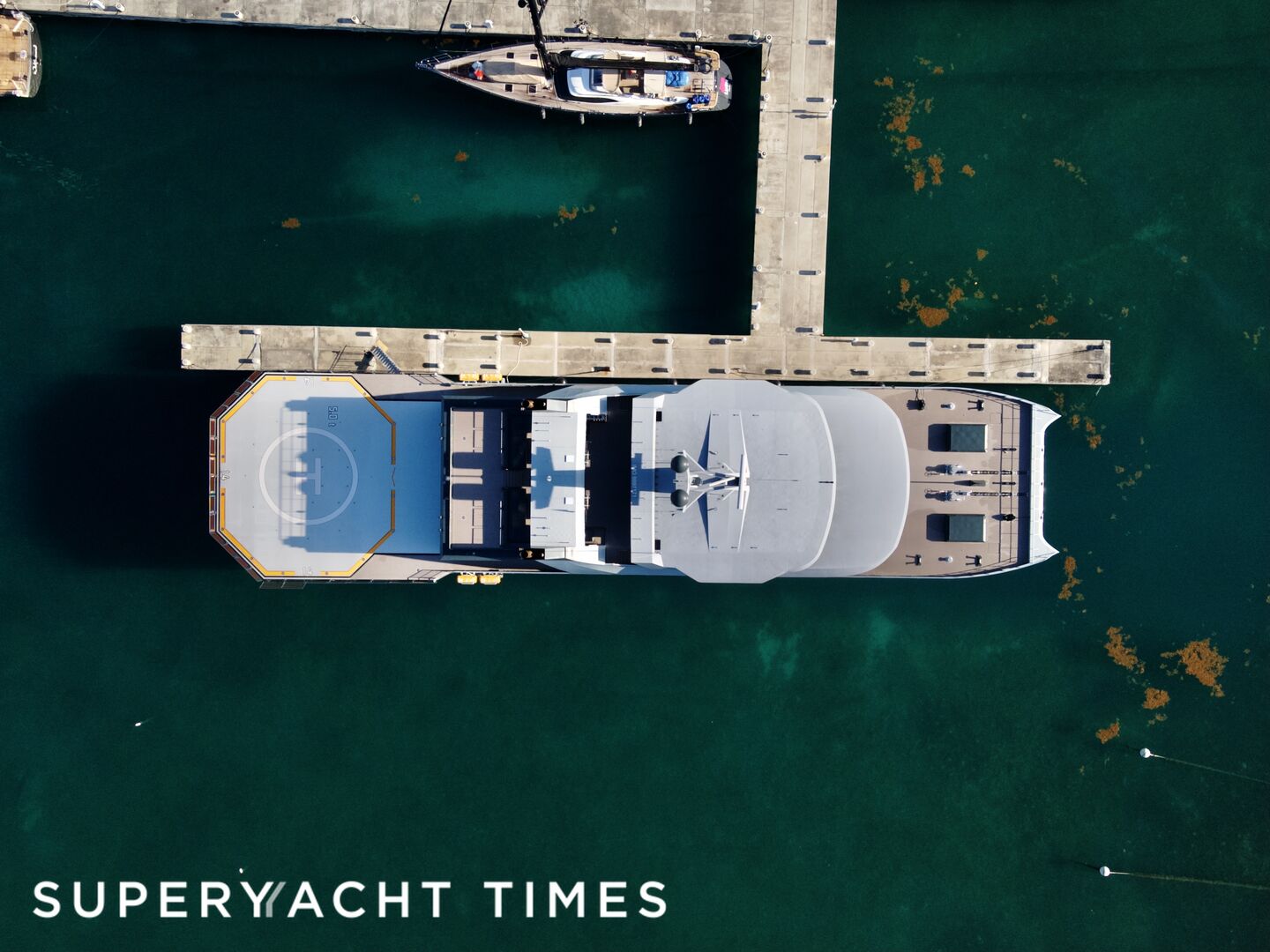 Nebula yacht docked in Antigua 
