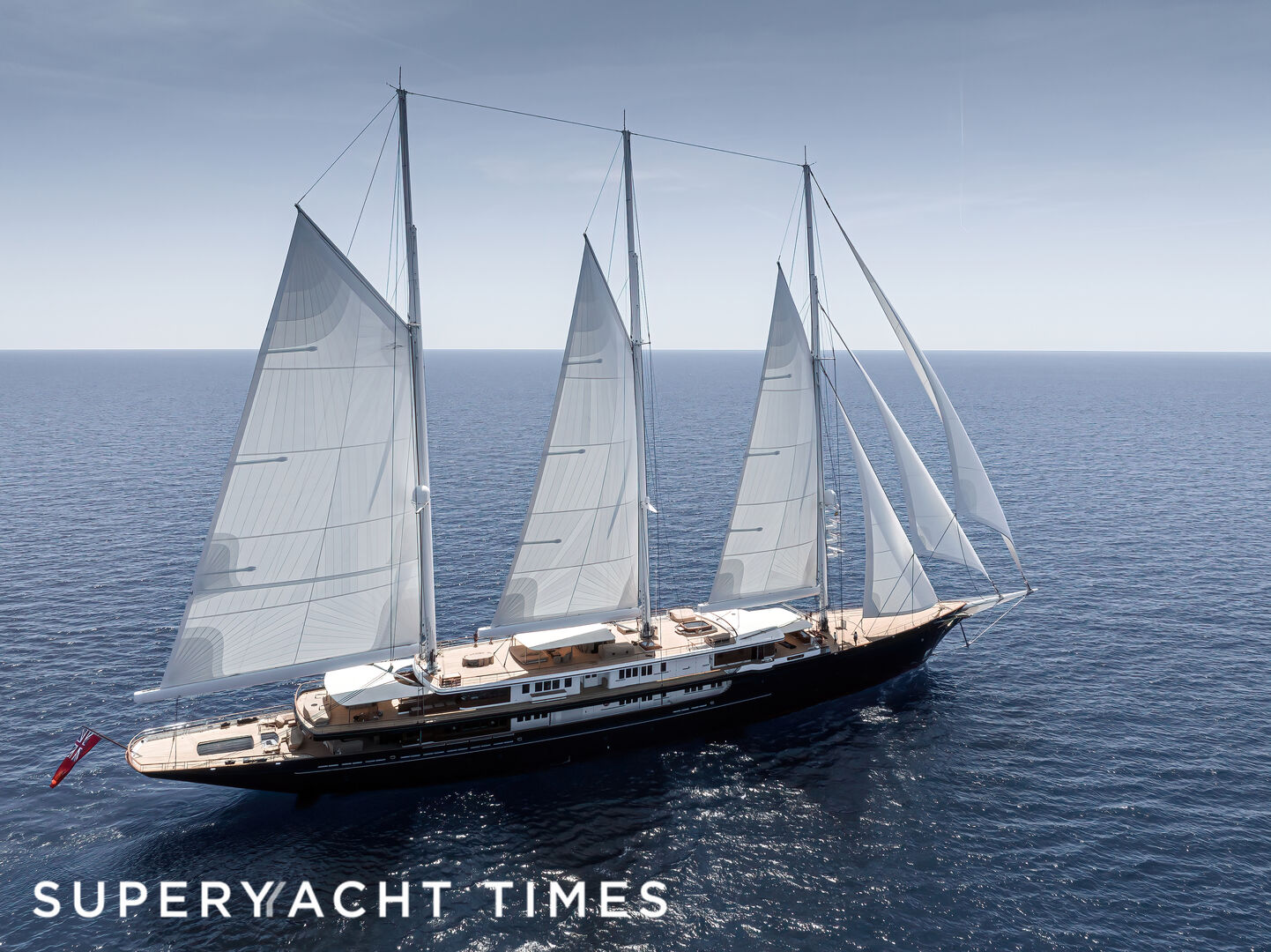 Exclusive 127m Oceanco yacht Koru under sail for first time