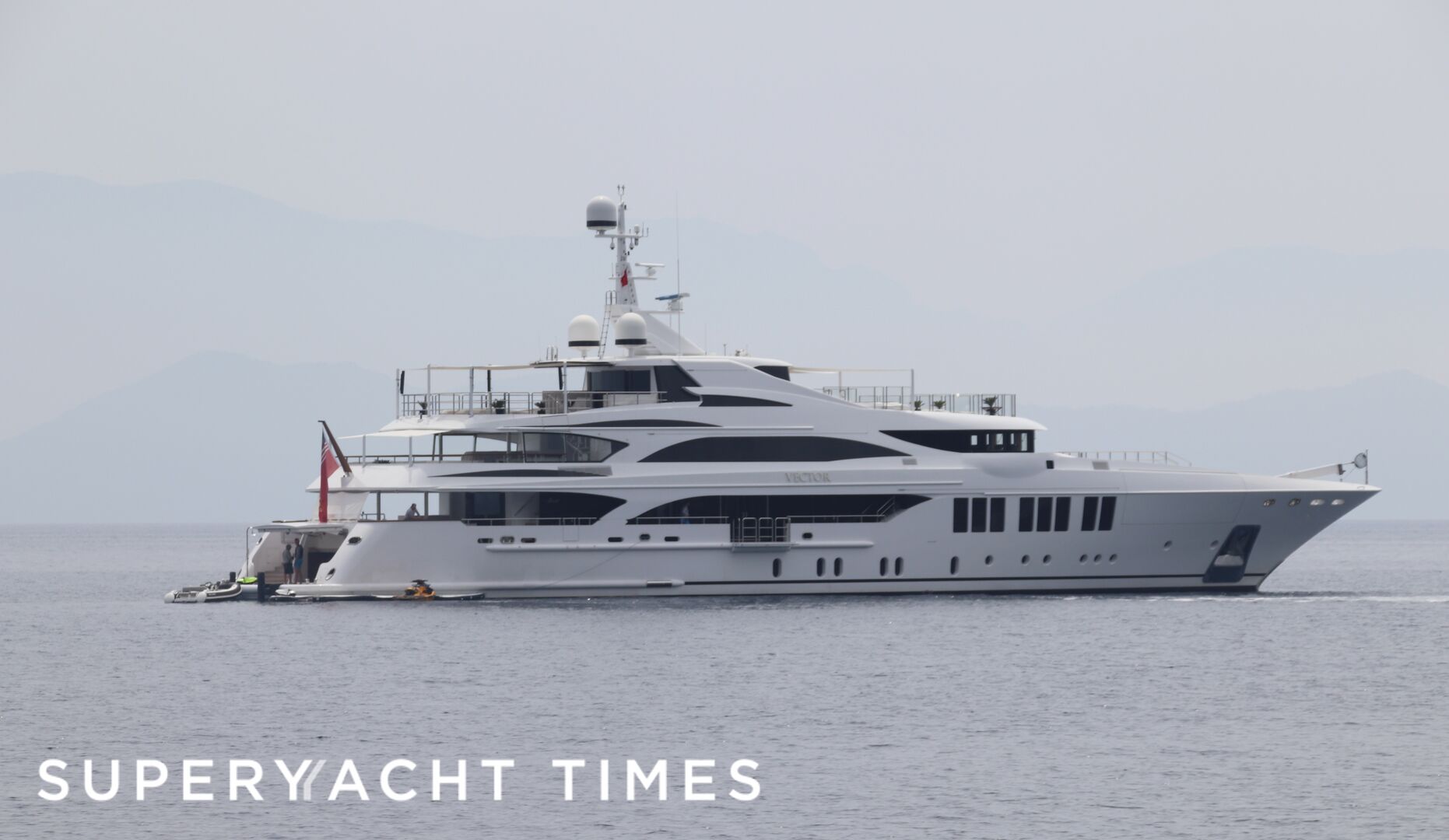 Vector yacht at anchor off Tersane Adasi 