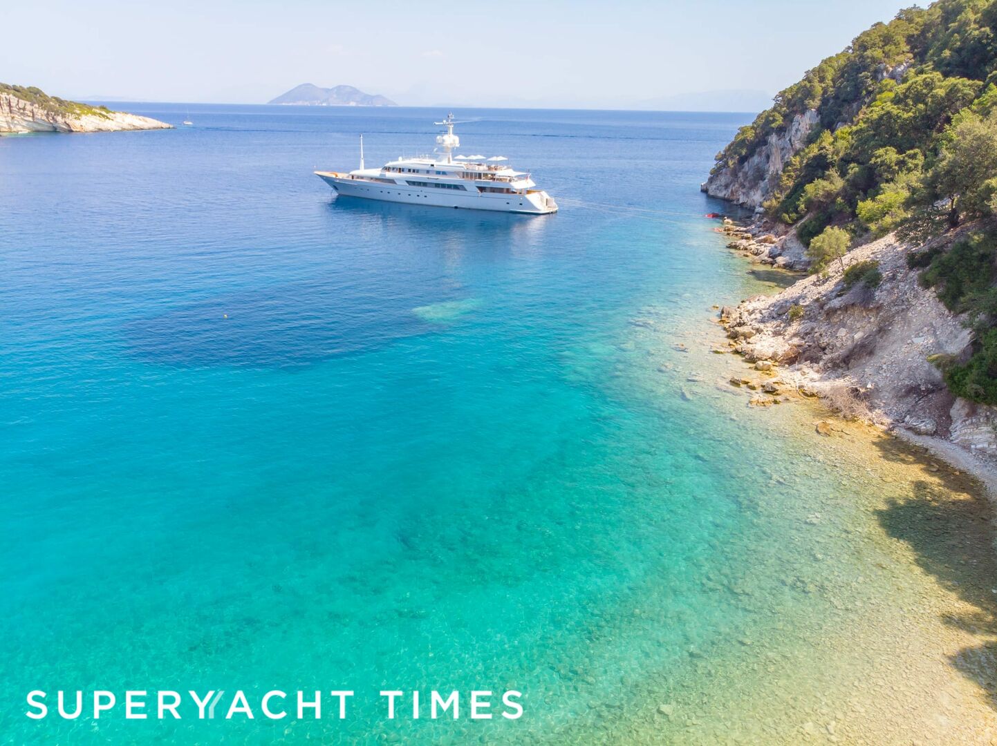 Bash yacht at anchor
