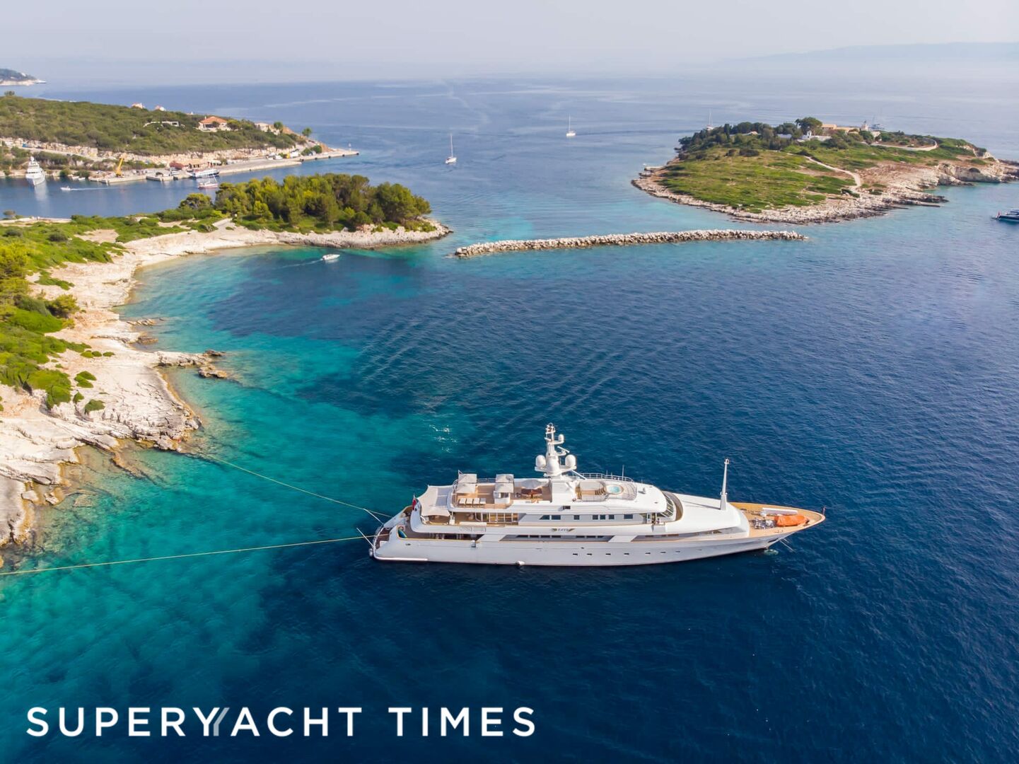 Bash yacht at anchor