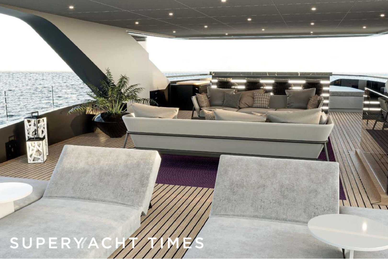 New 50m superyacht concept with futuristic interiors and floating aft deck