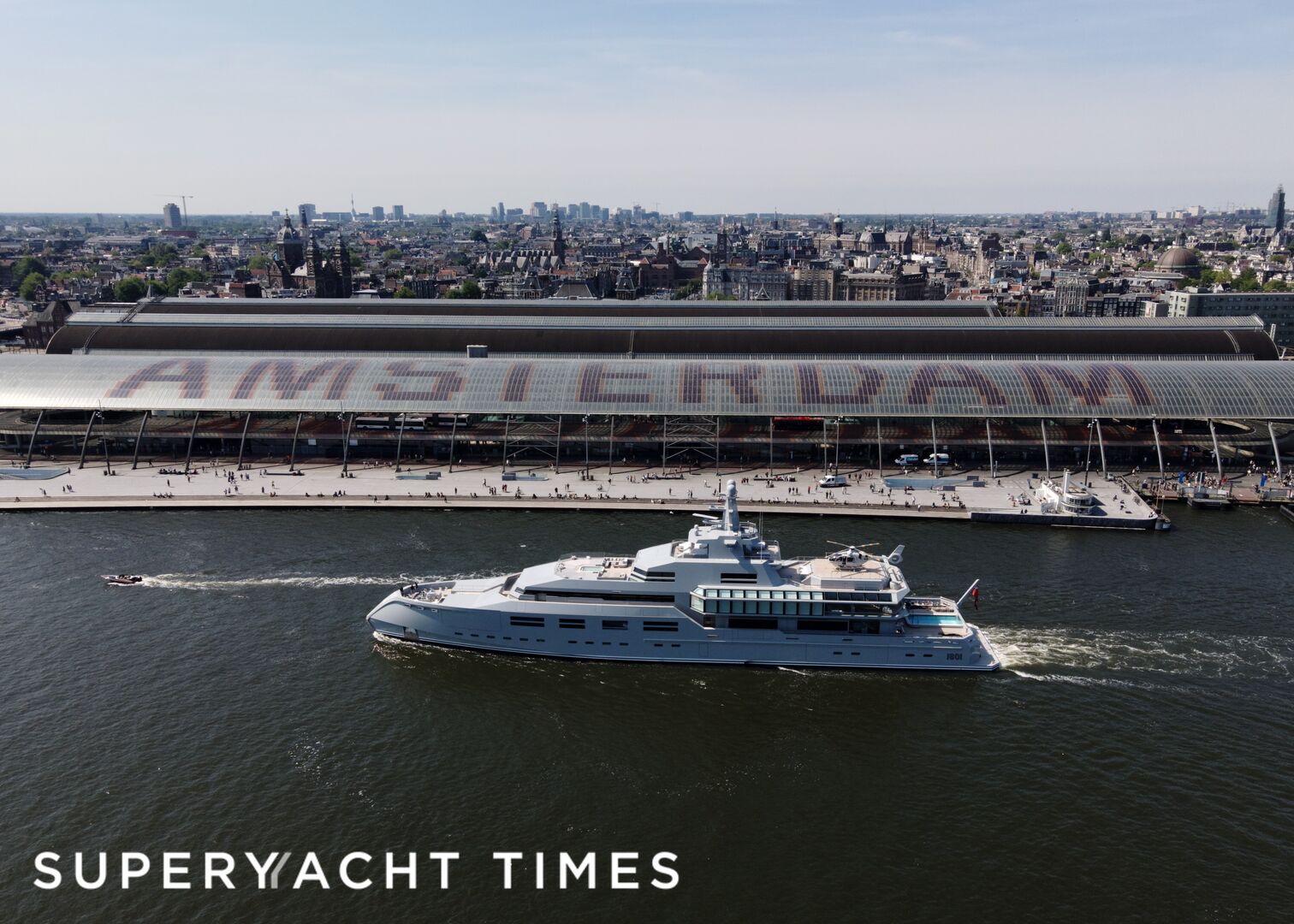 Norn yacht cruising in Amsterdam 