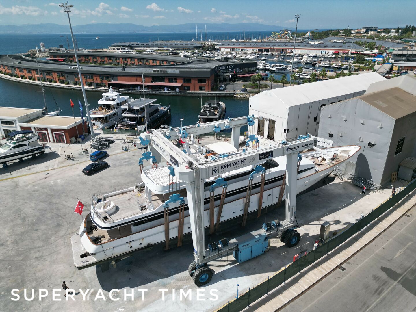COSTA MAGNA YACHT AT SHIPYARD