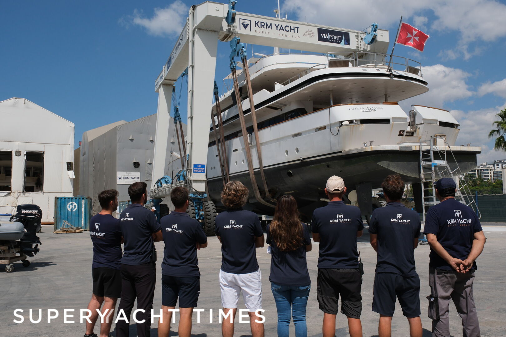 COSTA MAGNA YACHT AT SHIPYARD