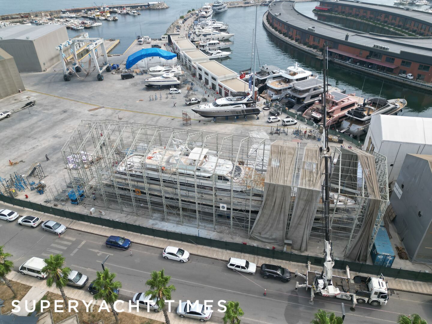 COSTA MAGNA YACHT AT SHIPYARD