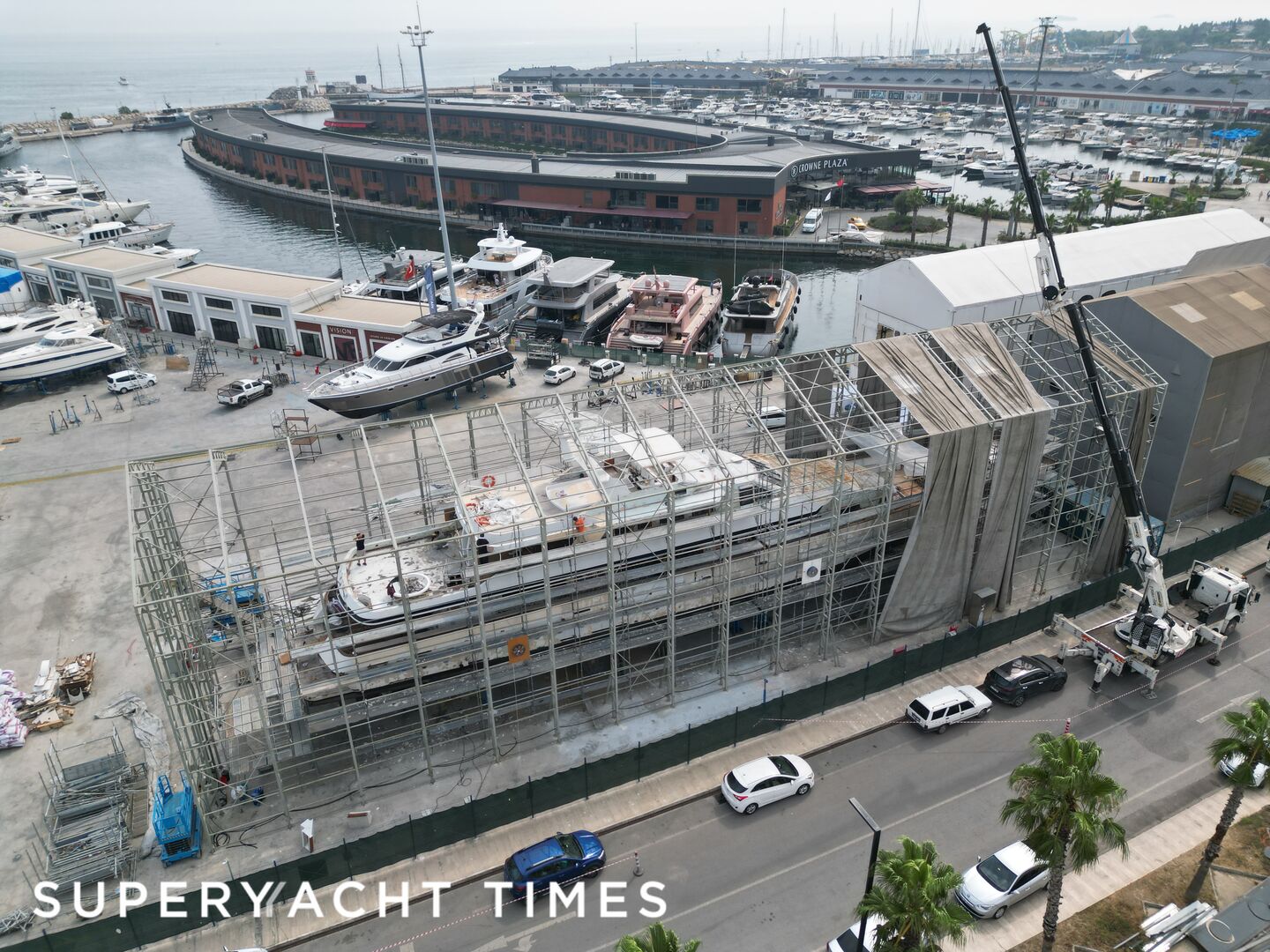 COSTA MAGNA YACHT AT SHIPYARD